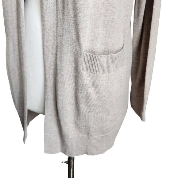 Luxury Premier Collection Small Tan Cashmere Wool Blend Open Cardigan Pockets - Picture 3 of 13